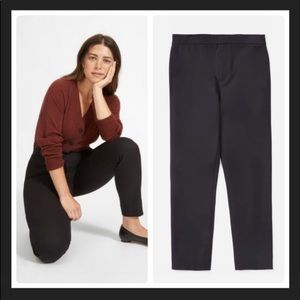 Everlane Fixed Waist Black Stretch Cotton Pant size 6